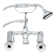 P1014 British Telephone Tub Faucet with Metal Handheld Shower and Lever Handle