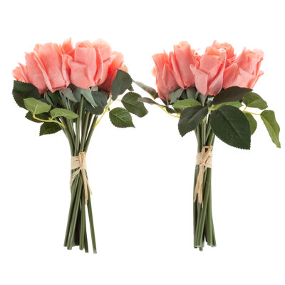 24-Piece Real Touch Artificial Rose Stems, 11.5" H