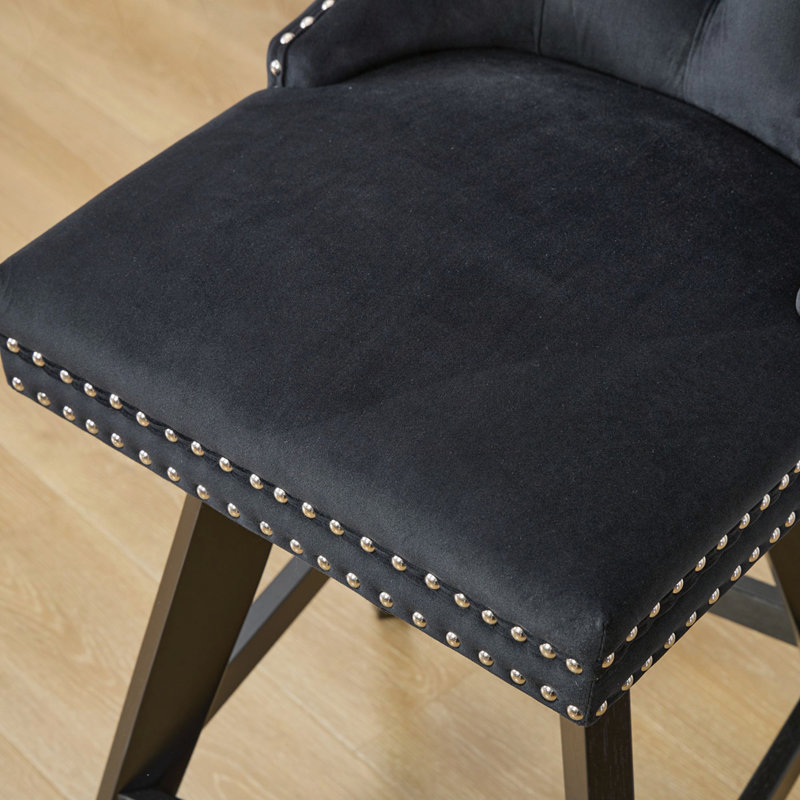 Ensemble de 2 tabourets pivotants, Noir