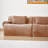 100.8" Upholstered Modular Compression Sofa,sectional Sofa, Loveseat With Pillows Orange-208552761