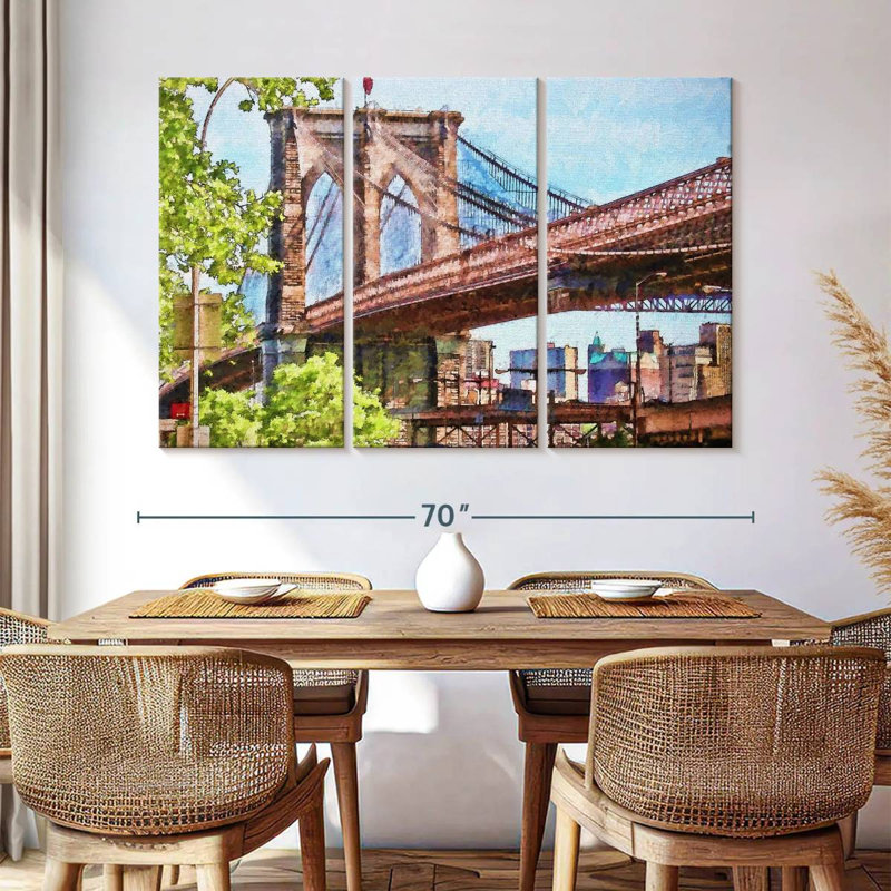Pont de Nicci Brooklyn, horizon calme, H 42 po x l 65 po