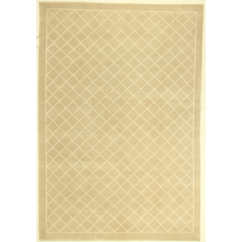 Hand Knotted Geometric Rug