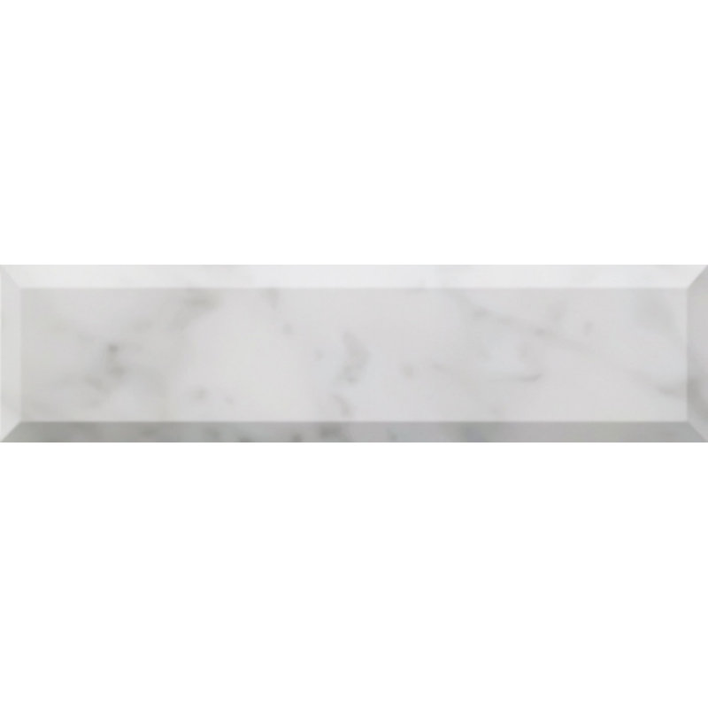 Bianco Carrara 3" x 12" Beveled Marble Subway Wall Tile
