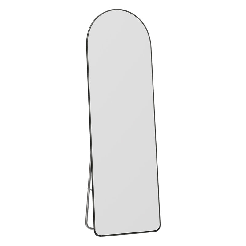 Metal Arch Floor Mirror, Black