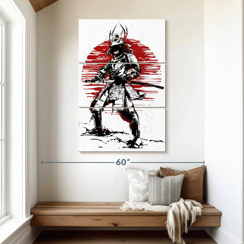 Sireci Red Sun Samurai, 50" H x 32" W