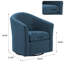 Upholstered Linen Blend Swivel Barrel Chair-314721920
