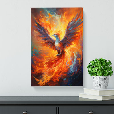 Phoenix Expressionism Art - Wrapped Canvas