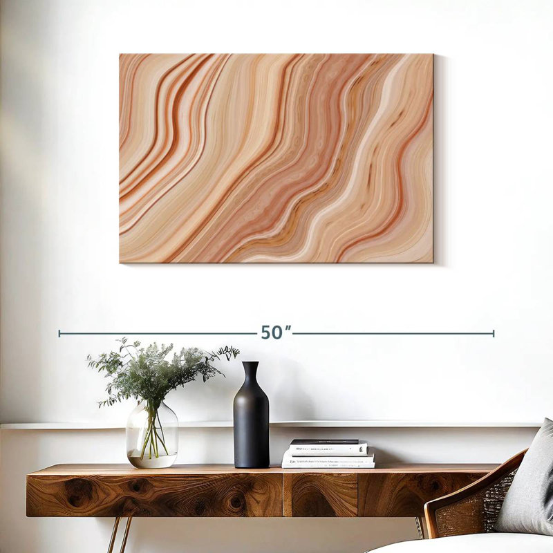 Avery - Marbre brun abstrait, H 24 po x l 36 po