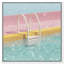 Poolside Symmetry I Canvas Abstract Print by Oliver Gal, Black Frame, 12 x 12-436222484-436222482