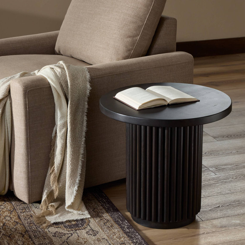 Rutherford Solid Wood End Table, Dark Reclaimed