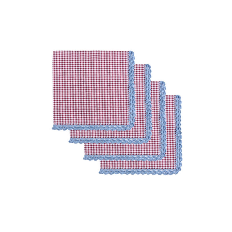 Serviette Flores Crochet
