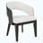 Burnished black and cream 9-piece rectangular dining table set
