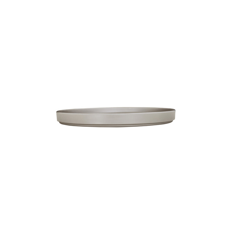 Hudson - Assiette en mélamine à rebord bas de 6 po Ash