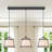 3-Light Modern Classic Fabric Linear Pendant Light-723575779
