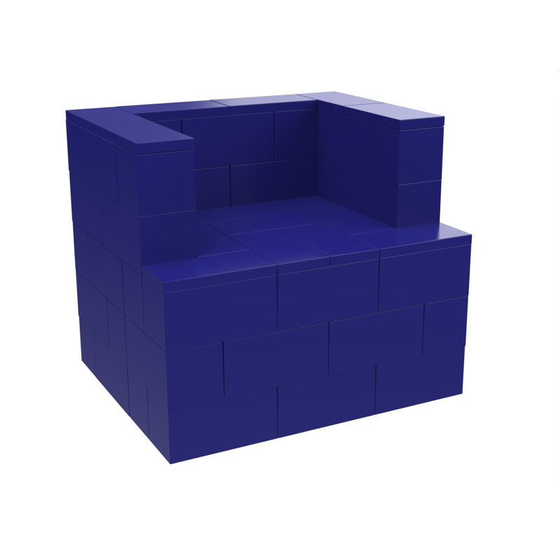Fauteuil l 36 po, Bleu