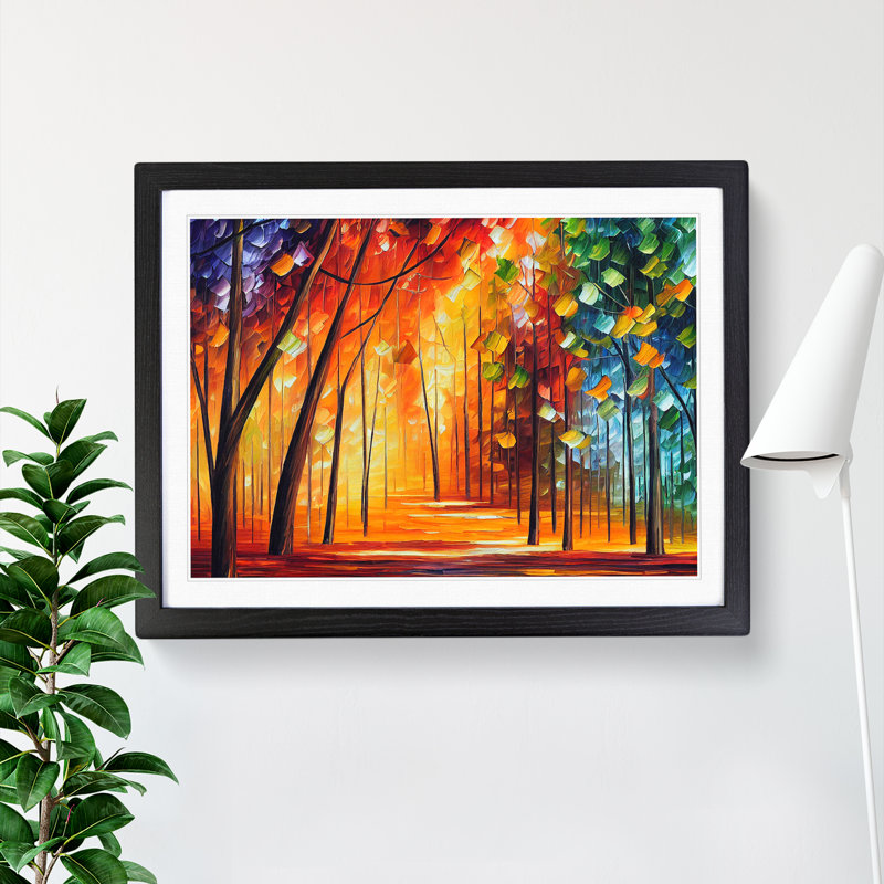 Forest Colours Vol.2 - Single Picture Frame Print, Black Framed, 46cm H x 64cm W x 2cm D