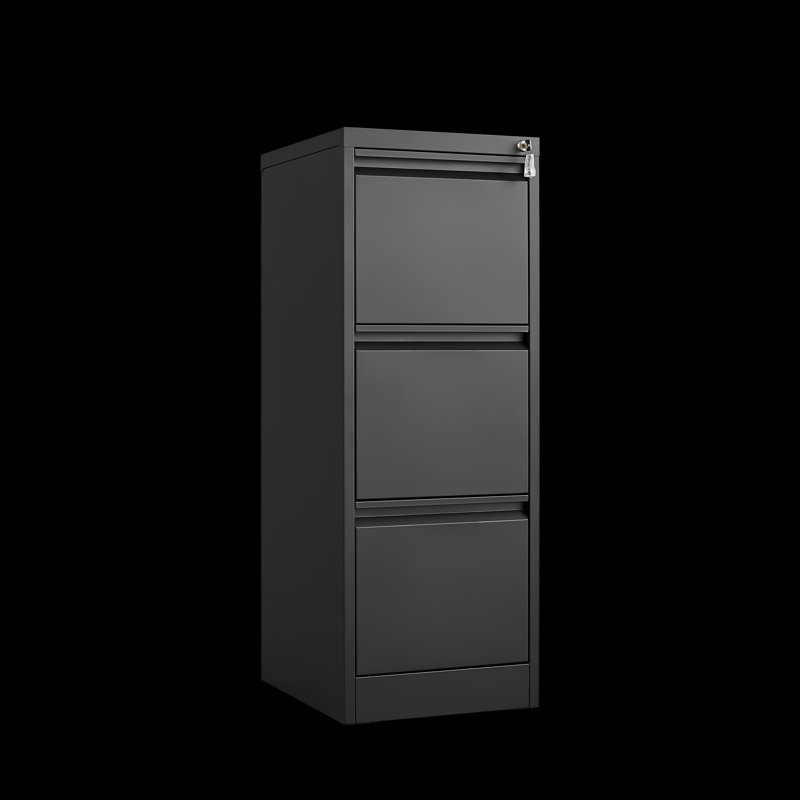 3-Drawer File Cabinet With Lock, Metal Filing Cabinet For Home Office
