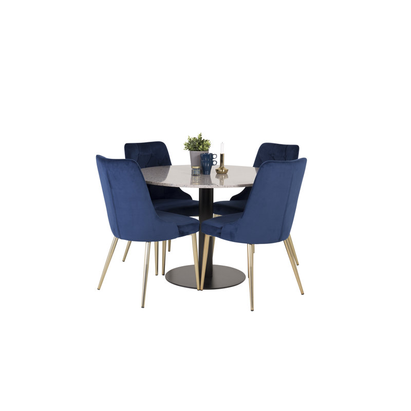 Withernsea 4 - Person Dining Set, Blue