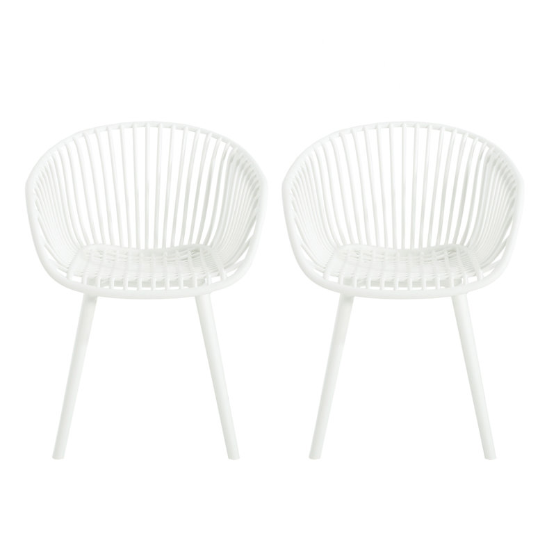 Chaise Mykonos (ensemble de 2), Blanc