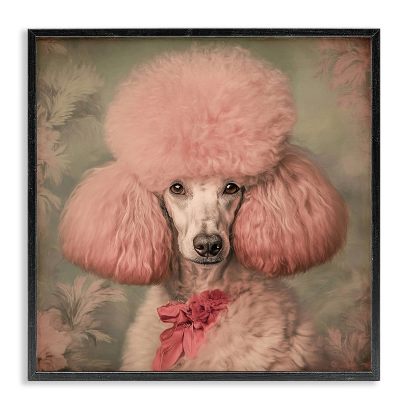Miss Baroness Blush, estampe numérique, design par Tina LeCour, H 12 po x l 12 po, Giclée encadrée noir minuit