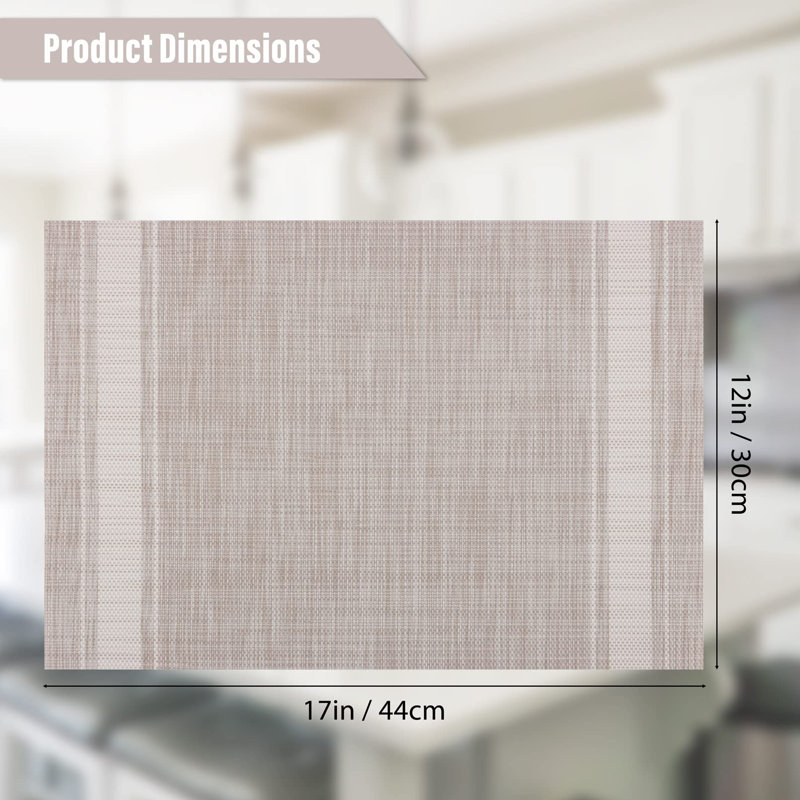 Polyester Striped Rectangle Placemat