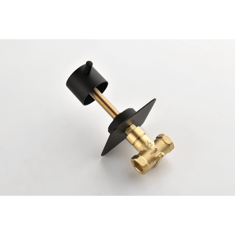 3/4" Volume Control Valve For Shower. Adjustable Brass Handle. Rust And . Matt Black. Effortless Installation Mount. 3.5" X 2.2", 1.8 Lb Cast Metal Shower Valve. Corrosion & Rust . Easy To