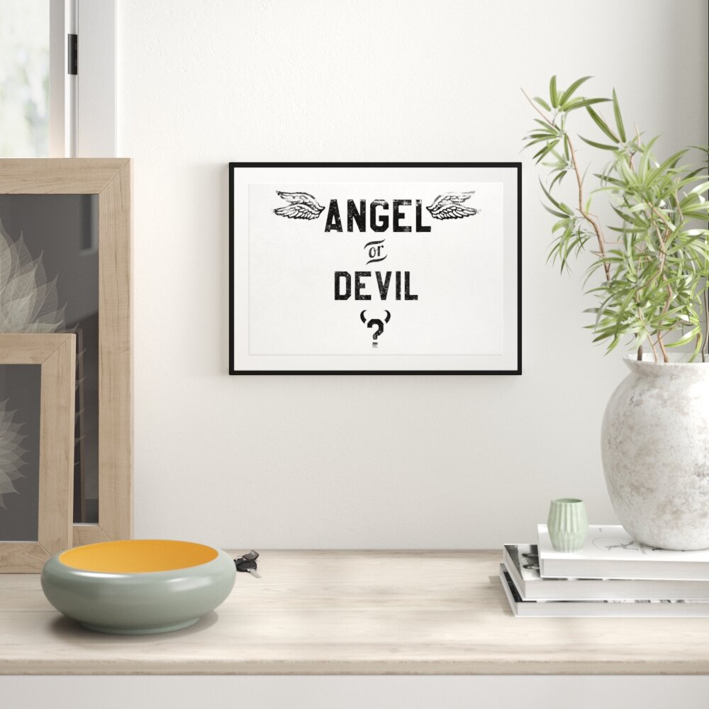 Gerahmtes Poster Angel Or Devil Light