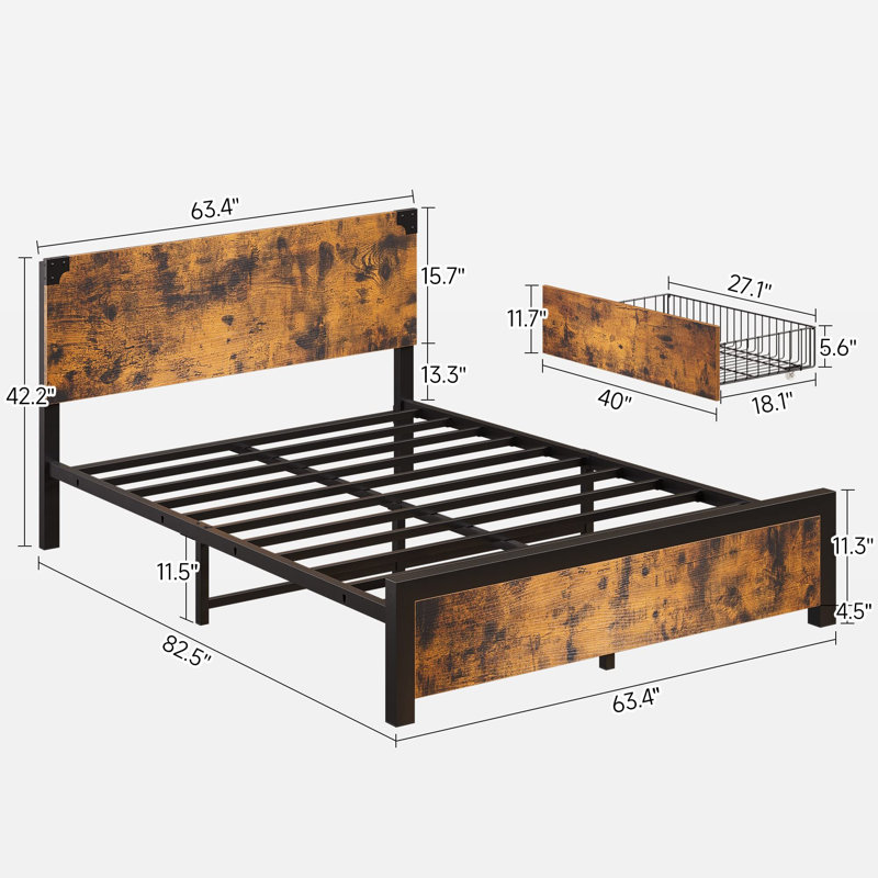 Rosalene Platform Storage Bed, Queen