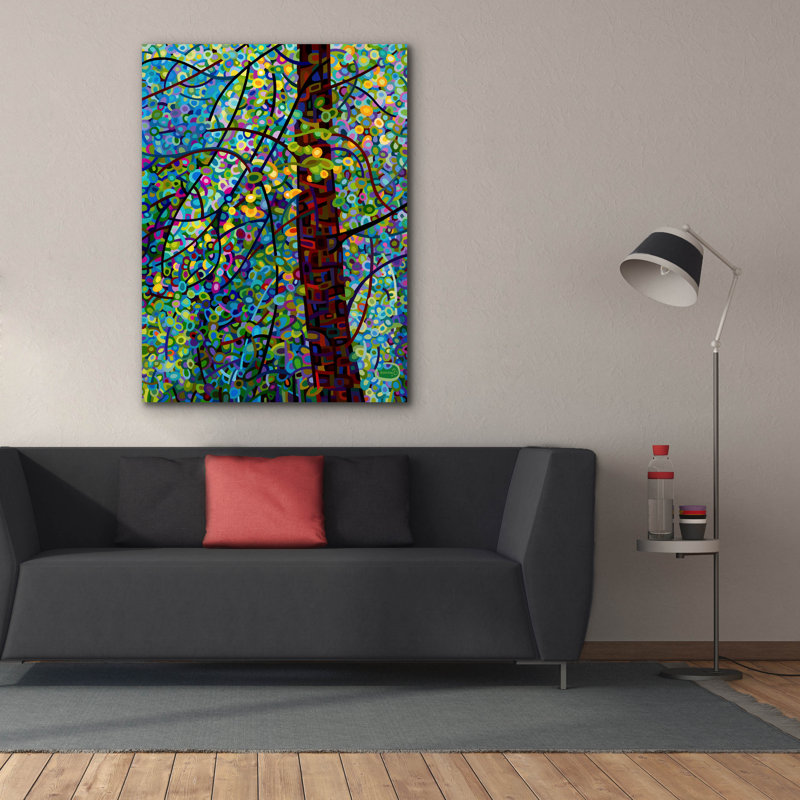 «Pine Sprites» par Mandy Budan, art mural sur toile, H 54 po x l 40 po x P 1,5 po