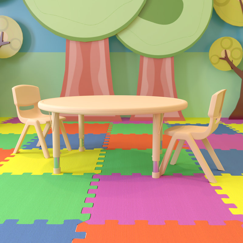 Ensemble de tables d'activités Goddard, Naturel, L 45 po x P 45 po x H 14,5 po à 23,75 po