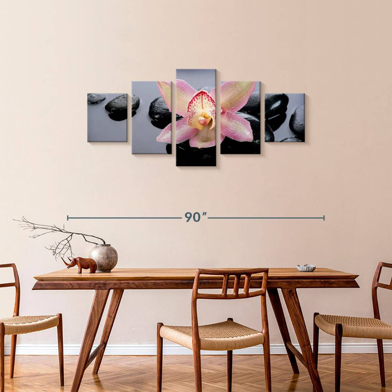 Zen Delicate Orchid, 34" H x 74" W