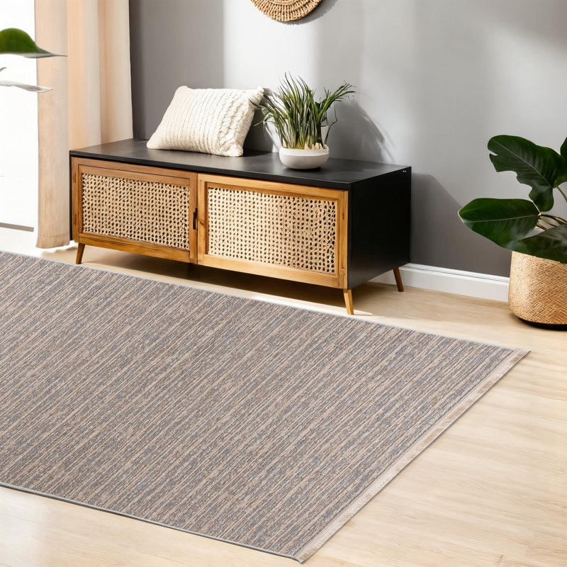 Stylish Hall Carpet, Beige, 39.4 x 78.7 inches | 64% Cotton, 21% Polyester, 15% Chenille | Machine Woven, 1.5 lbs per sq ft, 0.24 in Pile Height | Antibacterial, Washable, Easy to Clean - Perfect for Home Décor