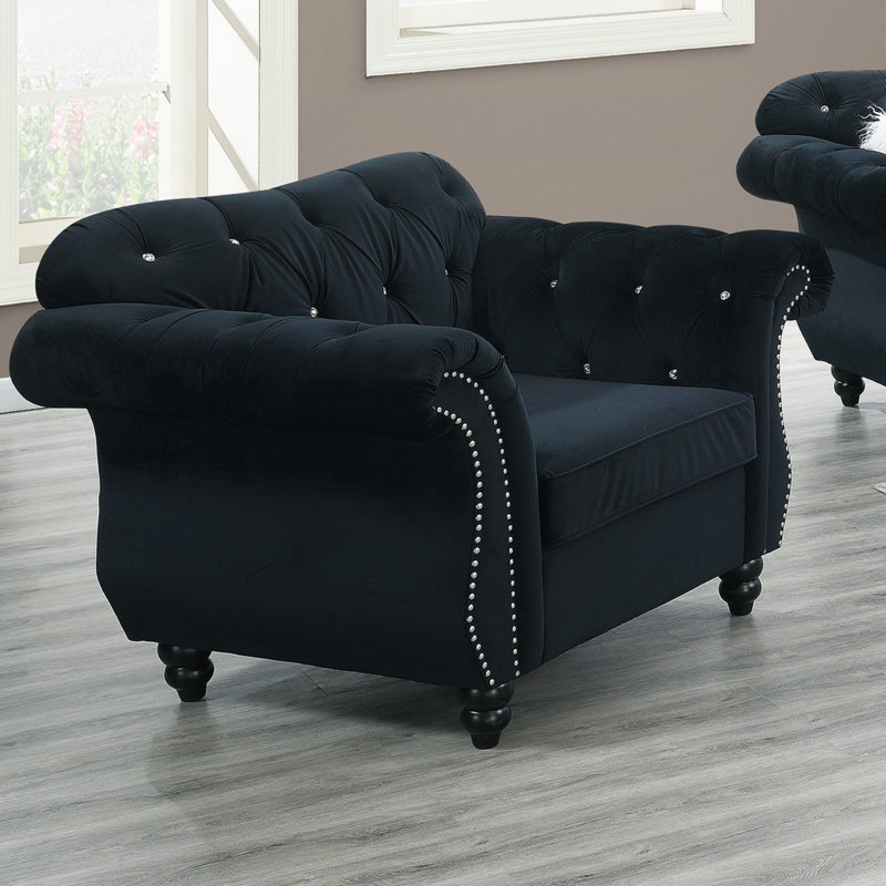 Fauteuil formel de luxe en velours 1pc