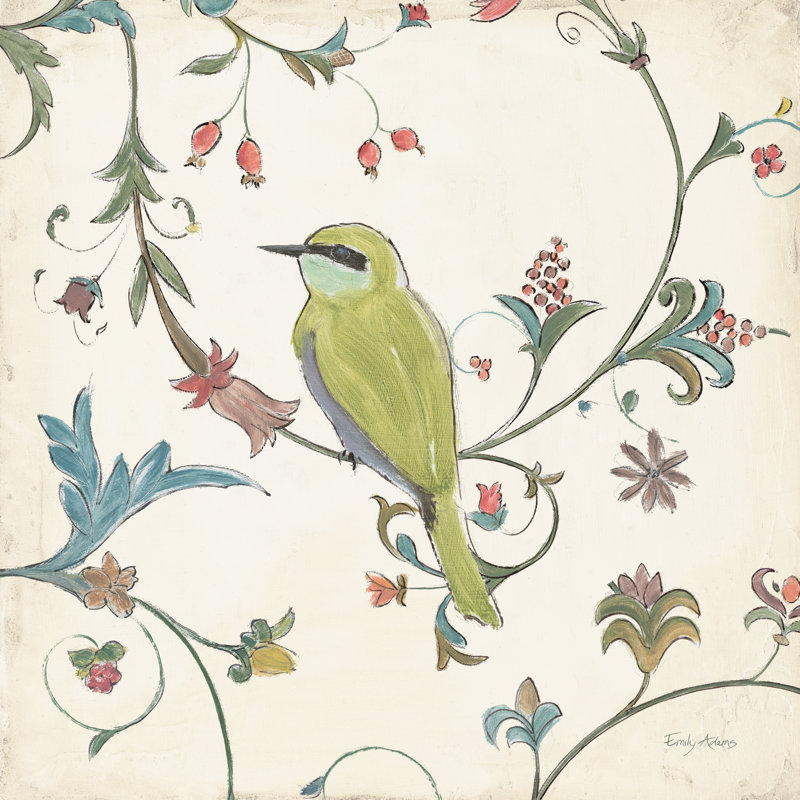 Birds Gem IV by Emily Adams - Wrapped Canvas Painting, 51cm H x 51cm W