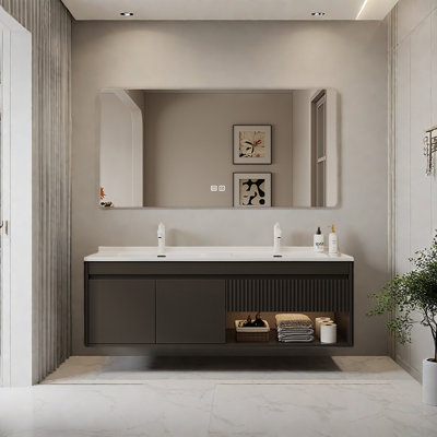Armoire de salle de bain moderne de luxe à lumière française