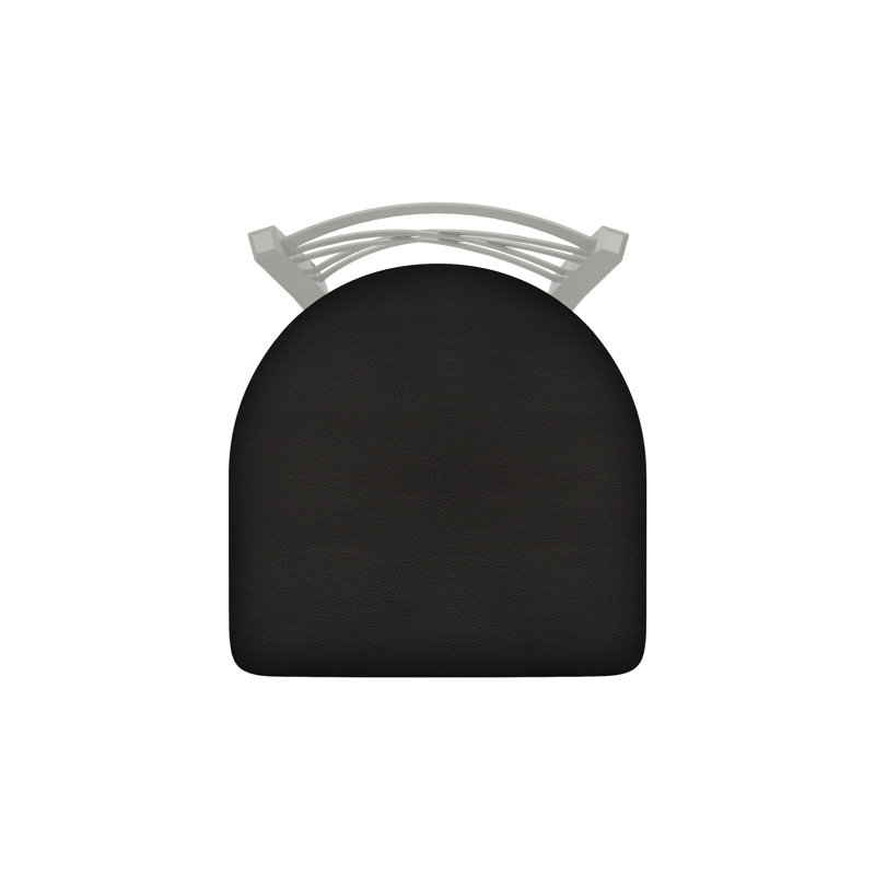 Catalina 18'' H Upholstered Metal Side Chair, Anodized Nickel, Vinyl-Canter Espresso