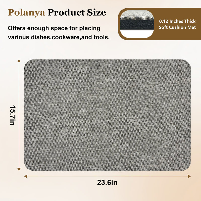 Polanya Rubber Mats Light Grey 