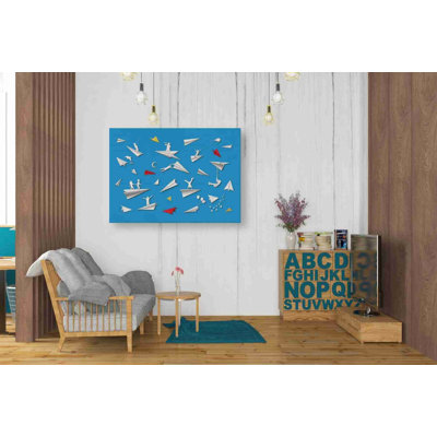 «Paper Planes», art mural sur toile