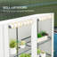 Three Tier Mini 144*48*152 cm Steel 1 Piece Mini Greenhouse White with UV-resistant PE Cover-134738513