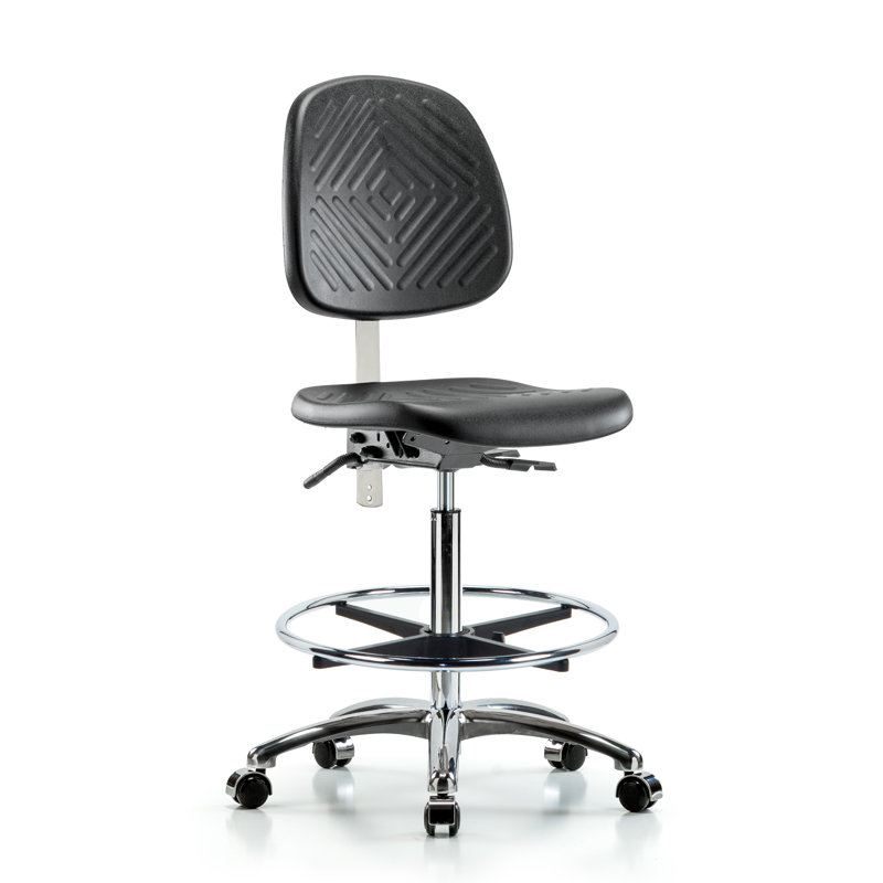 Candace Drafting Chair, Casters, Not Included, No