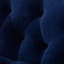 Fauteuil d'appoint capitonné, velours bleu marine