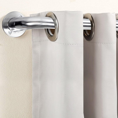 160cm Straight Tension Shower Curtain Rod & Hook Set