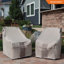 Housse pour ensemble de table et chaises de patio Modern Modern Monterey, 94 po de diamètre x H 23 po, beige