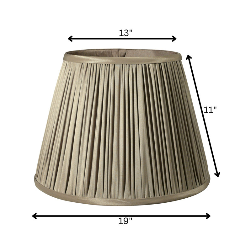 Abat-jour en tissu Shallow Drum Softback, Blanc antique