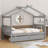 Wooden House Bed with Drawers-479318141