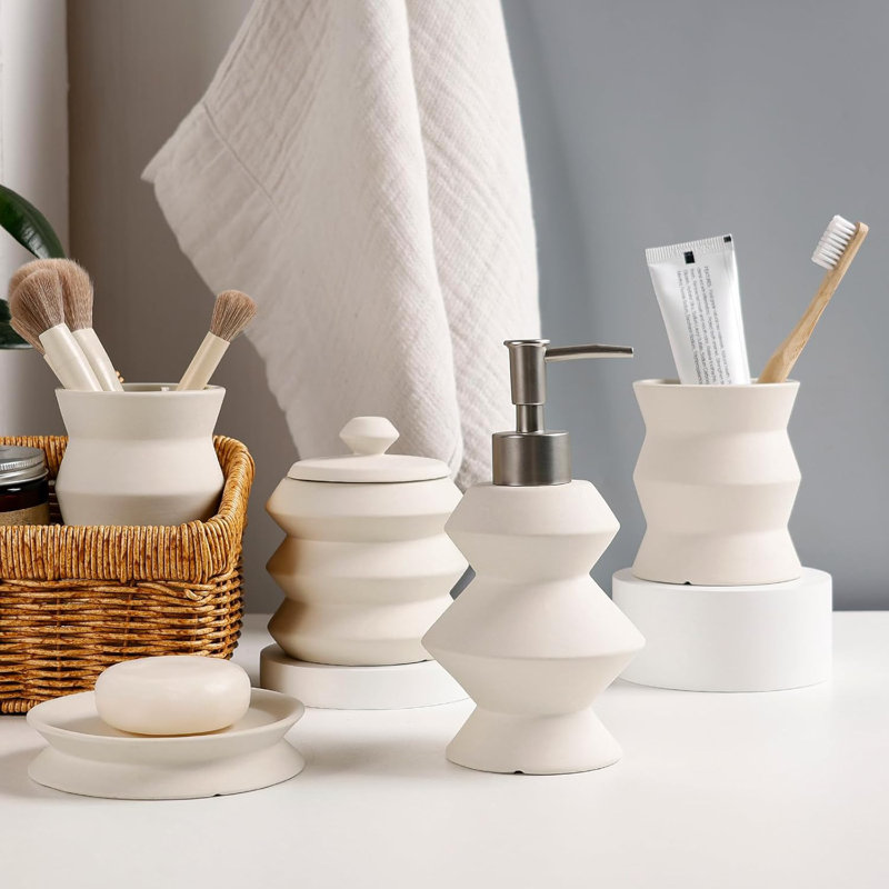 Unique Design Bathroom Accessory Set 5PCS