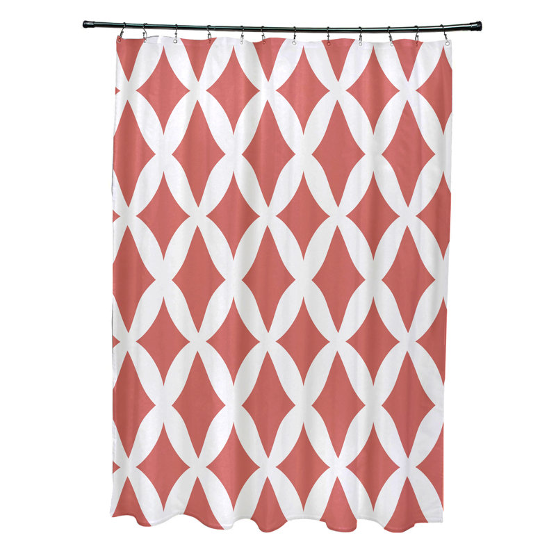Rideau de douche simple Joshi, Corail, L 71 po x L 74 po