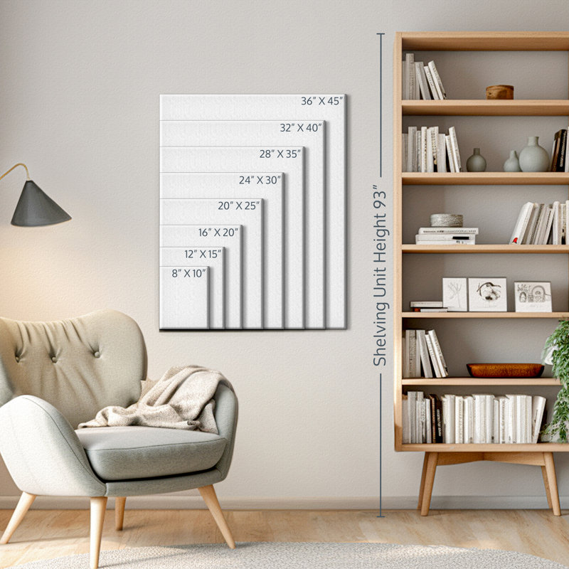 Tête de vache blanche, reproduction sur toile, H 20 po x l 25 po
