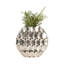 Métal Aluminium Vase moderne arrondi géométrique Design sculptural Pièce décorative contemporaine pour le salon Hall d'entrée Tablette de bureau-7387877-67074741