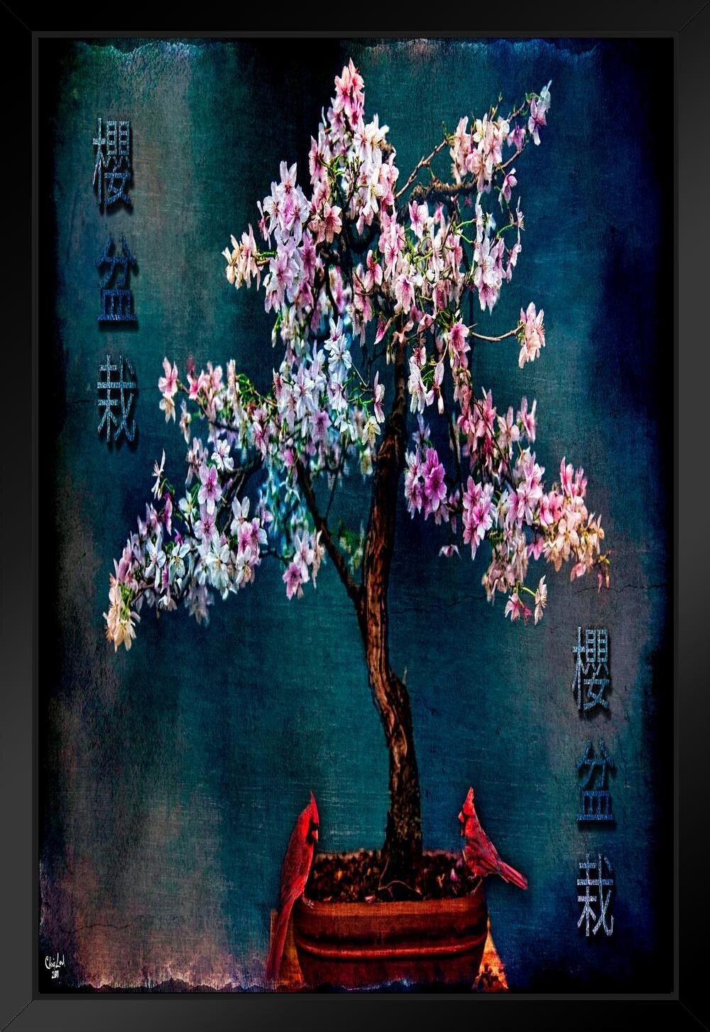 Sakura Tree” Mini Canvas Print with Easel – Norani Art Lab